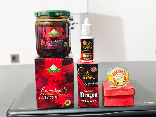 Original Turkish Bundle – Epimedyum Macun, Dragon Tilla & Long Lasting Cream | Men's Vitality & Performance Support